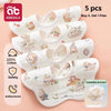 5-Pack Soft Cotton Muslin Bandana Bibs for Teething Babies