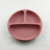 Set de tétines en silicone rose divisé en trois compartiments pour tout-petits.