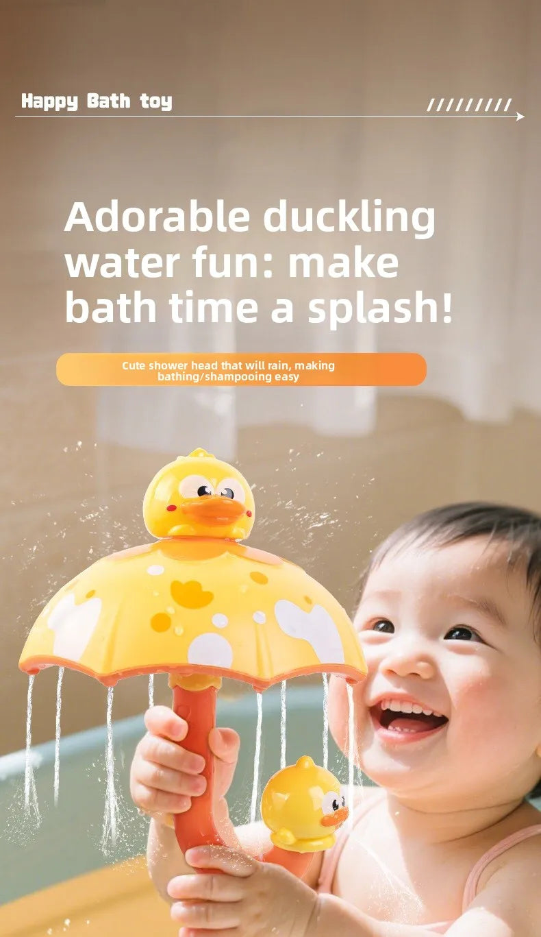 Rotating Water Umbrella Bath Toy for Toddlers – Duck & Dinosaur Sprinklers