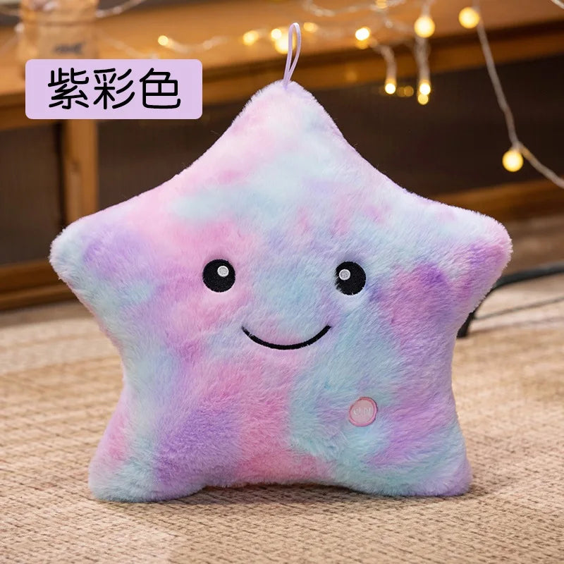 Glowing Star Pillow with Soft LED Light