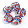 Sparkling Two-Tone Striped Resin Beads (20mm, Set of 5)
