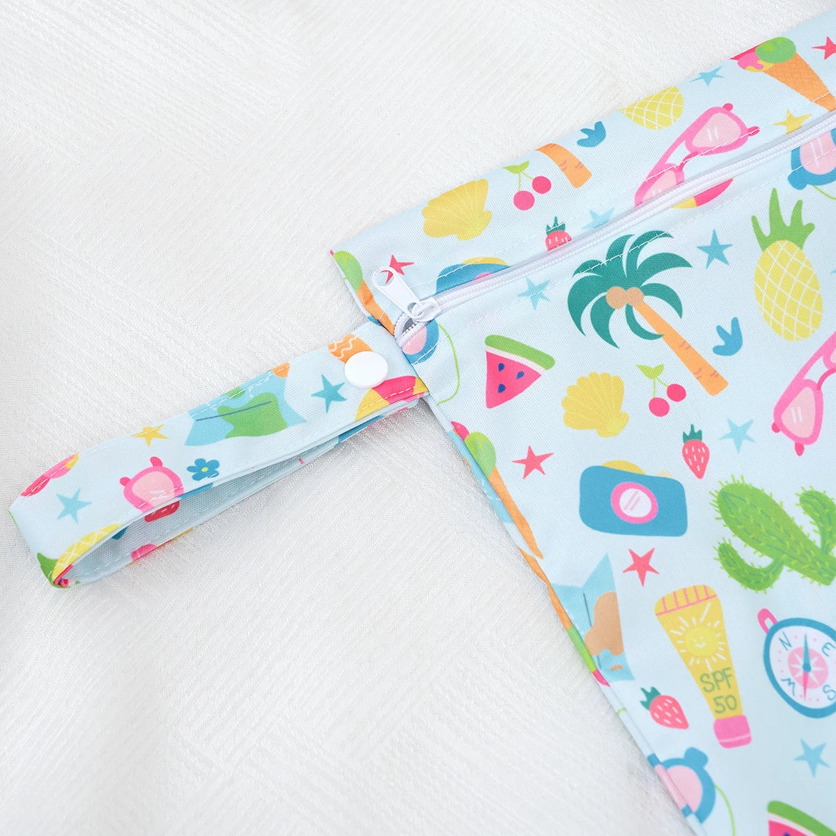2-Pack Waterproof Wet/Dry Bags for Diapers & Baby Essentials