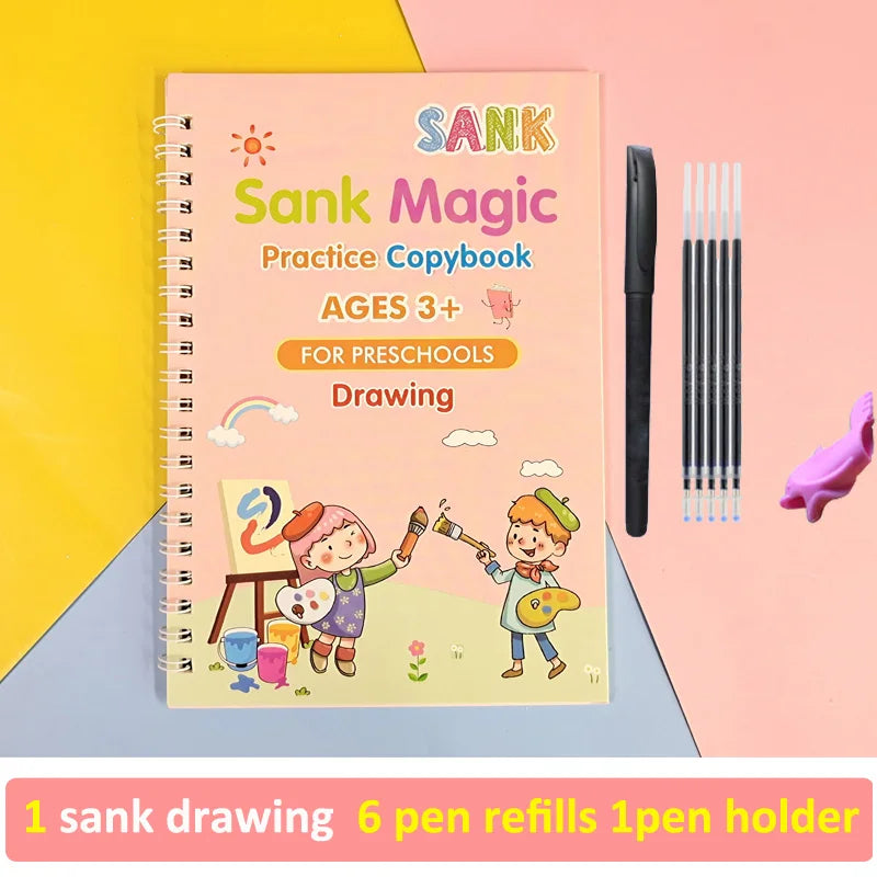 Reusable Magic Arabic Writing Practice Book for Kids