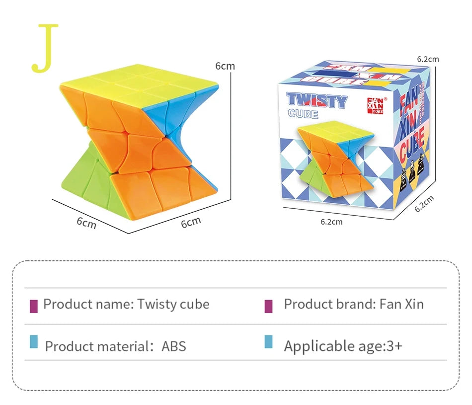 Pyramid Speed Cube 3x3 – Smooth Turning Puzzle for Kids & Adults