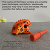 Handcrafted Wooden Frog Guiro Rasp Percussion Instrument
