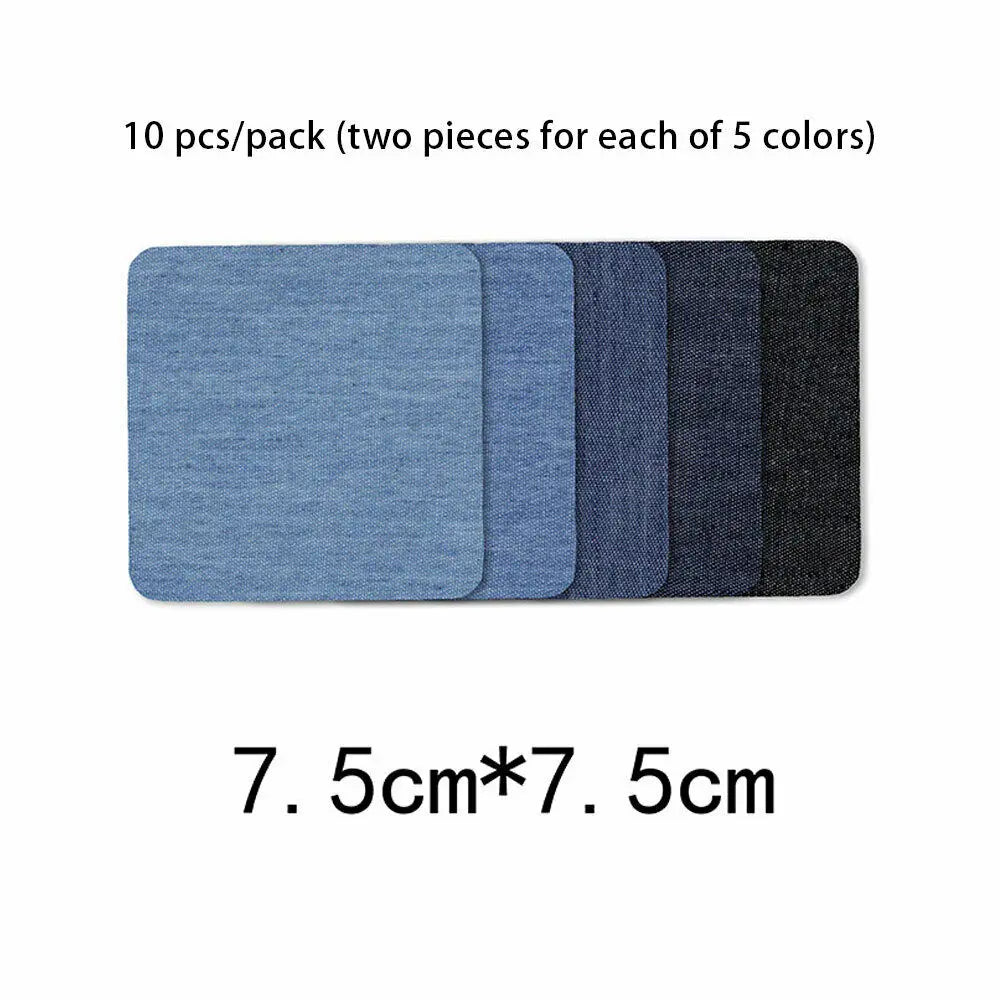 Iron-On Denim Patches for Jeans Repair & DIY Crafts