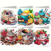 A set of diamond painting cards featuring various flower and bird designs on a birthday card theme.