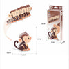 A set of 3D paper animal puzzles featuring a monkey and dinosaur models for kids' DIY craft toys.
