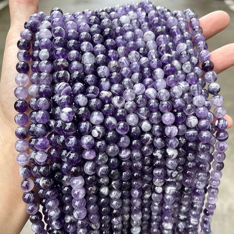 Genuine Tiger Eye Stone Beads for Jewelry Making – Round 8mm, 15" Strand