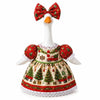 Festive Goose Costume for Outdoor Christmas Décor (Fits 23in Statues)