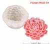 Flower Mold 1 showing a pink silicone mold shaped like a multi-layered flower for DIY crafting