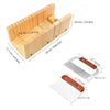 Complete Silicone Soap Making Mold Kit with Wooden Box and Stainless Steel Cutters