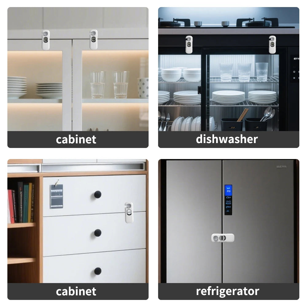 Child Safety Cabinet Locks with Strong Adhesive for Drawers, Fridges, and More