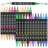 A set of dual-color acrylic markers with various tips and colors for art and crafts.