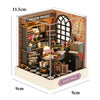 DIY Wooden Miniature House Kit with LED Lighting