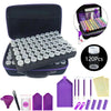 Diamond painting storage kit with a black case holding numerous small tubes and accessories