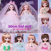 16cm Articulated Fashion Doll with Big Eyes and Dress-Up Outfit