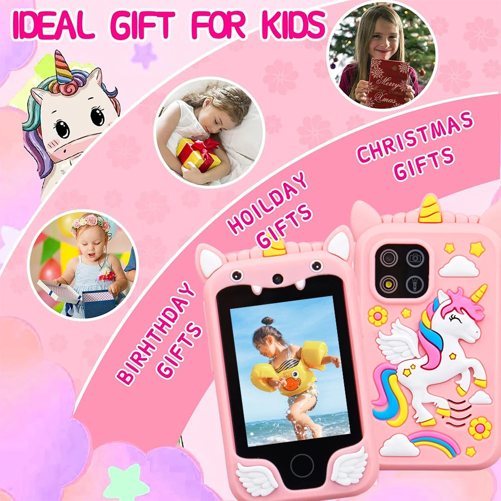 Unicorn Kids Smartphone Toy with Dual Camera and Music Player