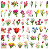 A collection of colorful blueberry fruit stickers in various shades and arrangements.
