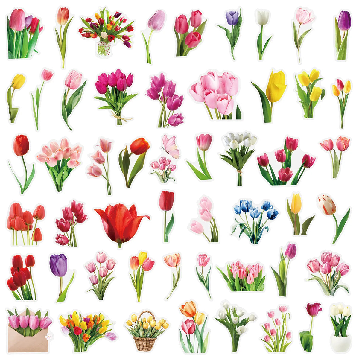 A collection of colorful blueberry fruit stickers in various shades and arrangements.