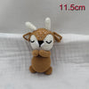 Handmade Amigurumi Plush Toy Set – Fox, Cow & Lamb Sleeping Dolls