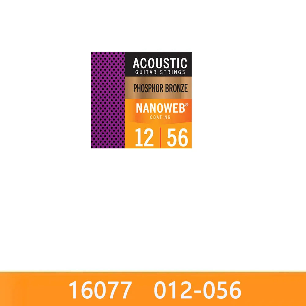 Packaging for Acoustic Guitar Strings phosphor bronze coating with sizes 12 and 56