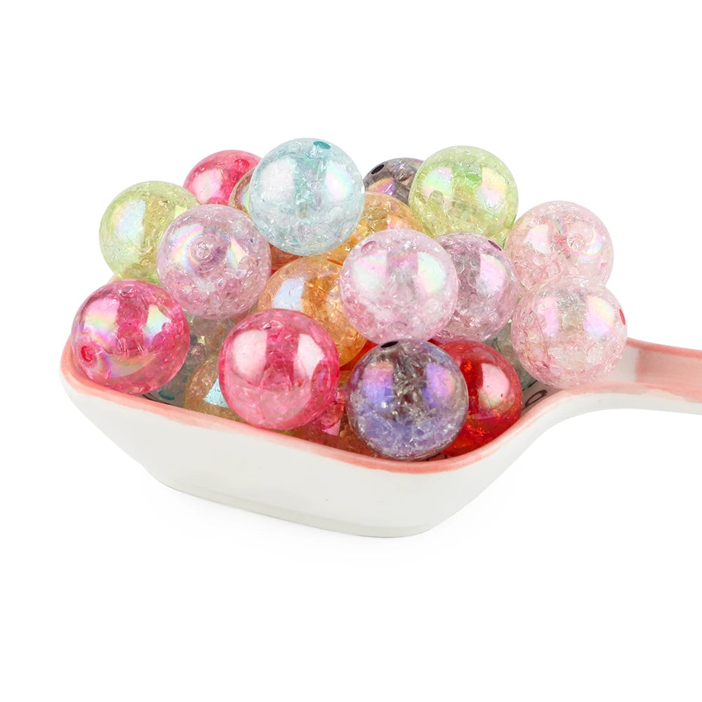 20mm Round Rhinestone Acrylic Beads – Mix Colors for Jewelry Making