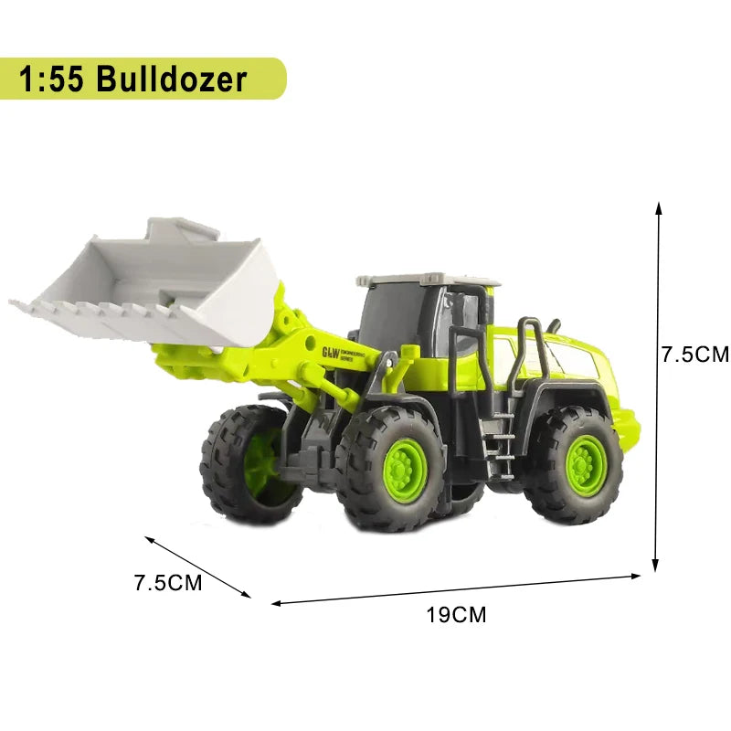 Diecast Engineering Vehicle Set for Kids - 4-Piece Construction Toy Collection