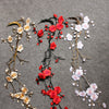 Plum Blossom Embroidered Applique Patch