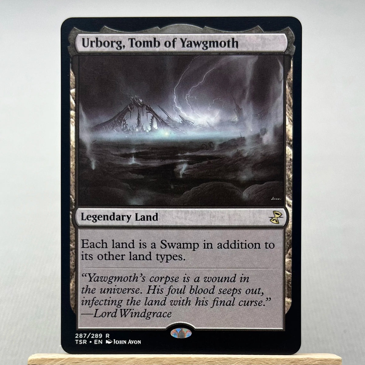 A Magic: The Gathering card featuring Urborg, Tomb of Yawgmoth, a Legendary Land card.