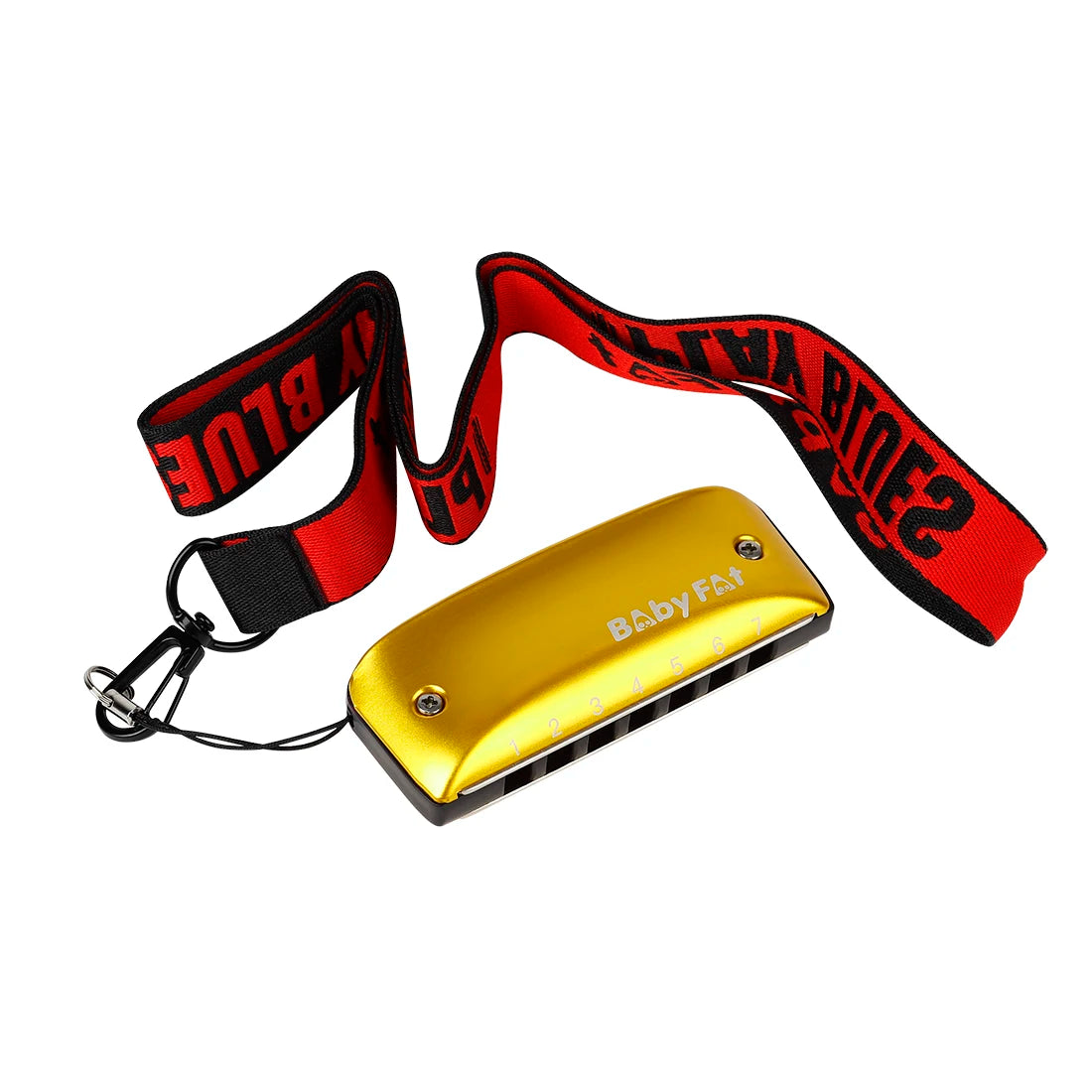 7-Hole Blues Harmonica with Neck Strap