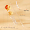 A set of silicone straw and bottle cap converters shown with various sizes and a receiving box.