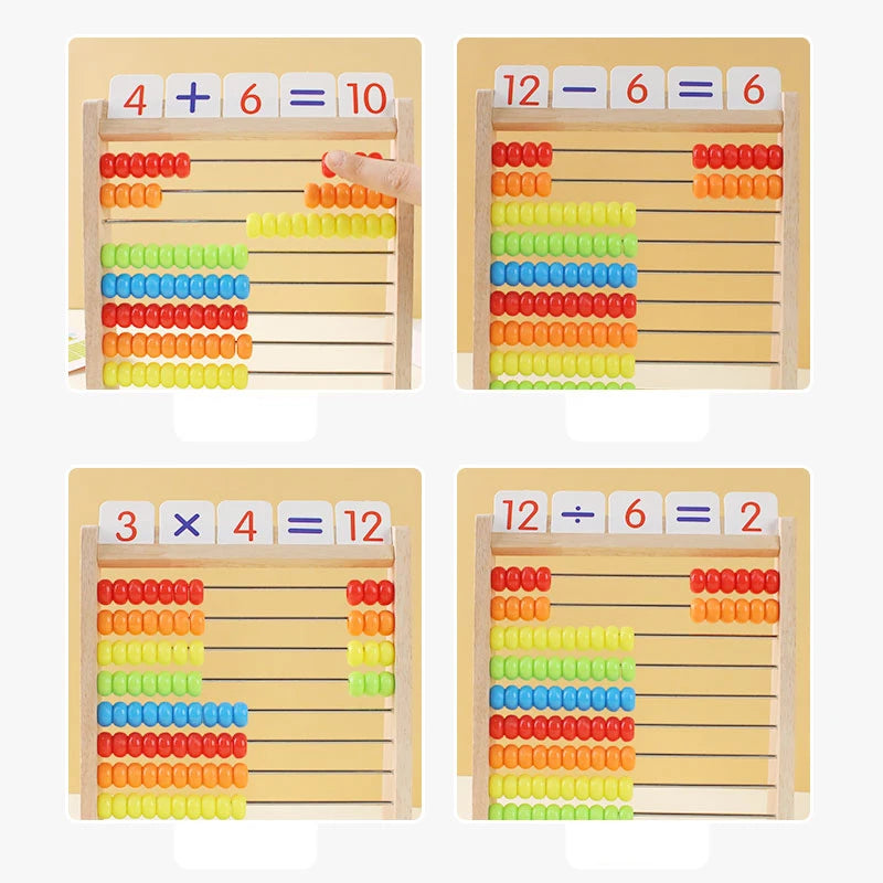 Wooden Rainbow Abacus for Early Math Learning