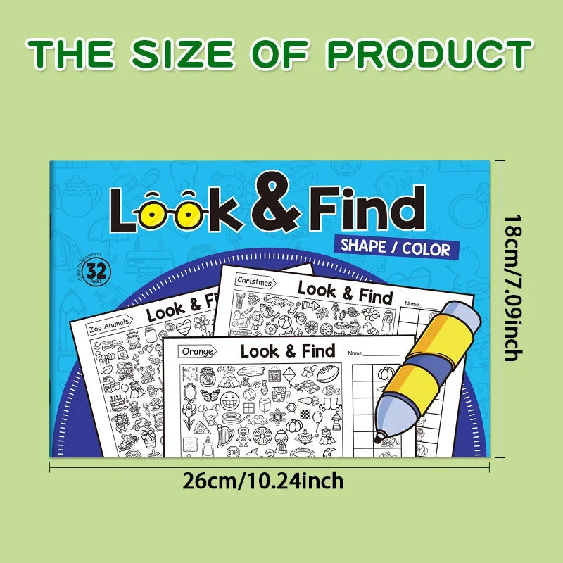 Look and Find Coloring Book for Kids – 32 Pages of Fun Activities