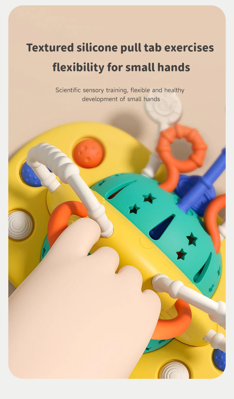 Montessori Pull String Sensory Toy for Babies and Toddlers