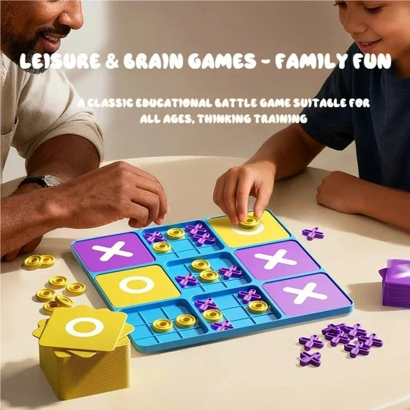 Tic-Tac-Toe Board Game for Kids - Logic & Strategy Learning Toy