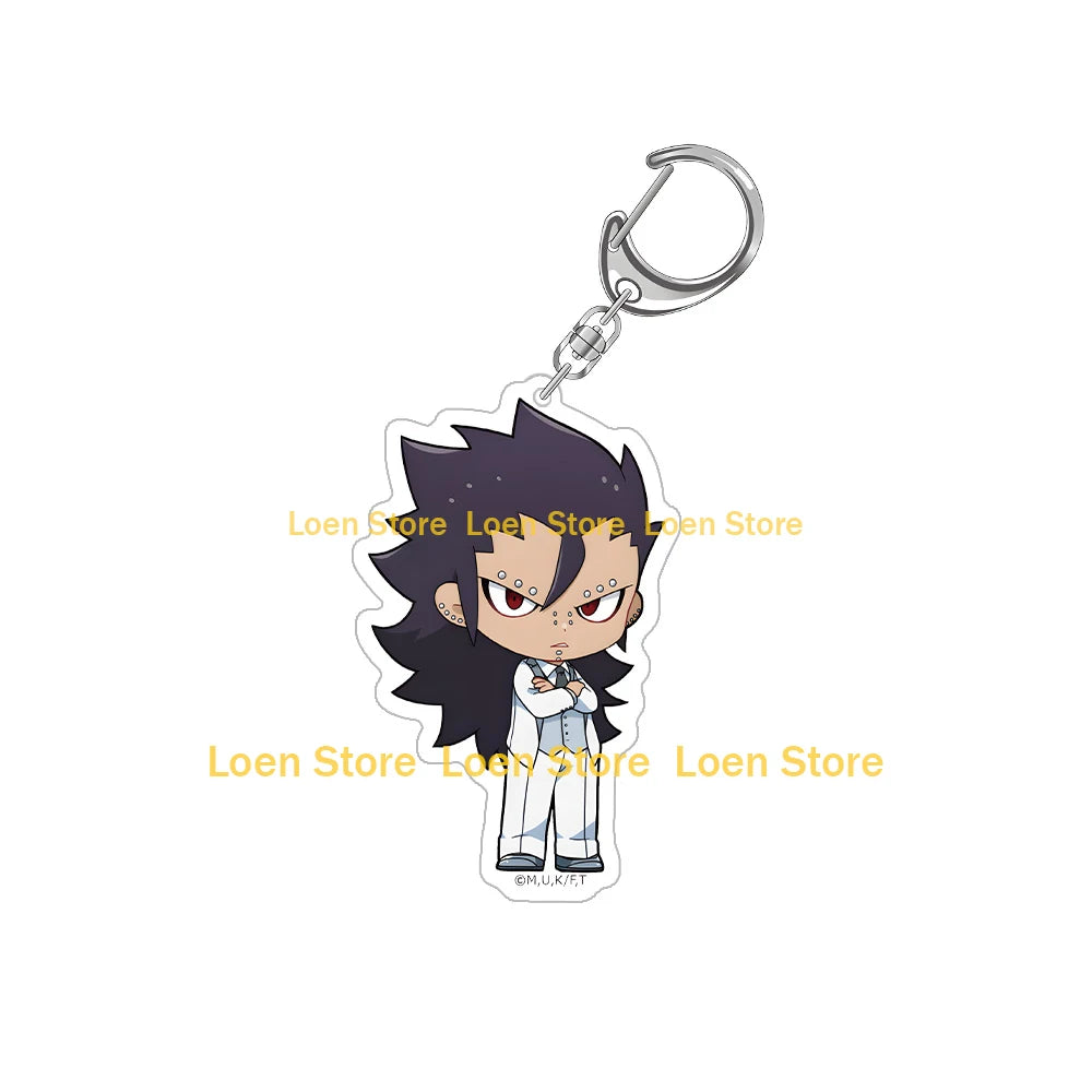 Chibi Loen from Fairy Tail as an acrylic keychain with a silver hook.