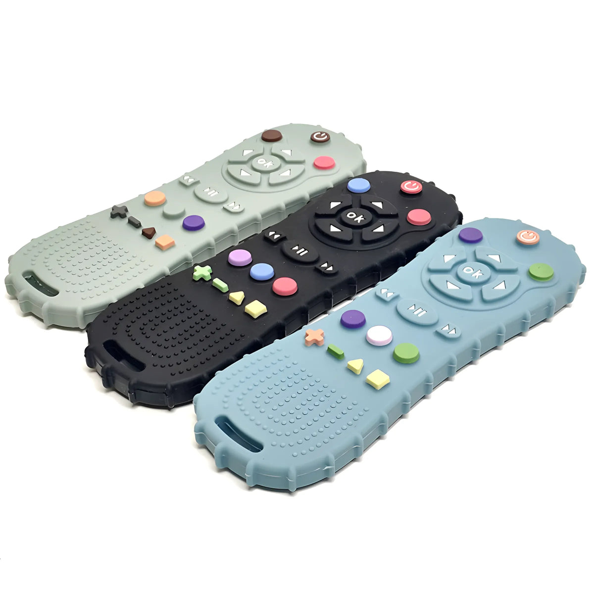 Silicone Baby Teether Remote Control with Anti-Eating Glove