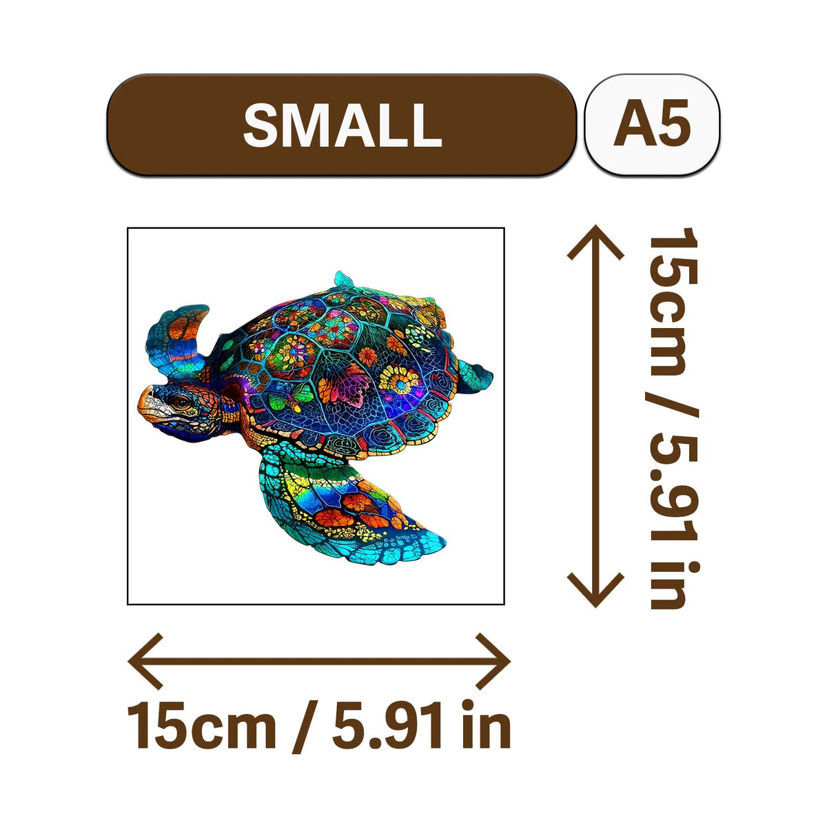 A small A5 sized wooden jigsaw puzzle of an elephant