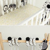 Black and White Animal Hanging Toys for Baby Car Seat and Stroller