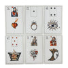 A collection of Lenormand oracle cards showing various illustrations and symbols.