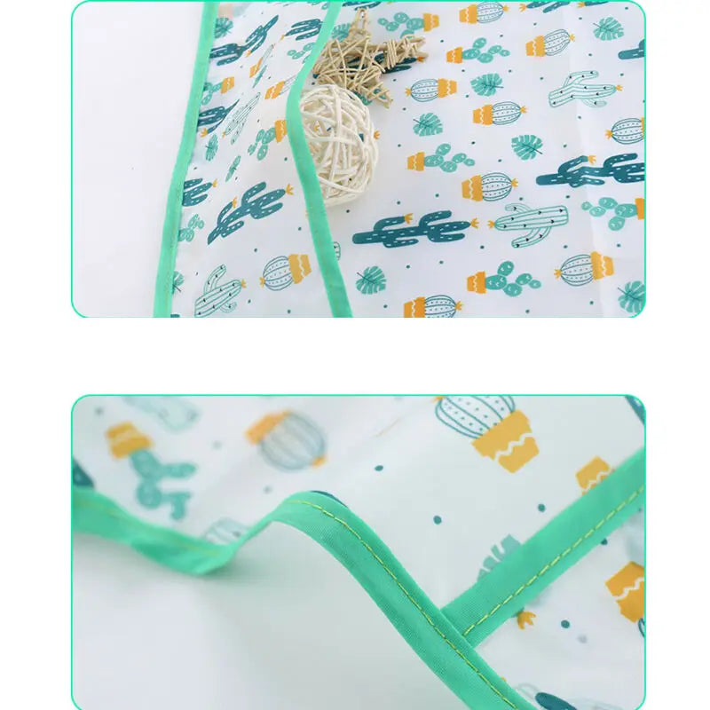 Waterproof Long-Sleeve Baby Bib with Art Smock Design