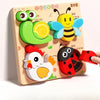 Montessori 3D Wooden Animal & Traffic Puzzle for Kids