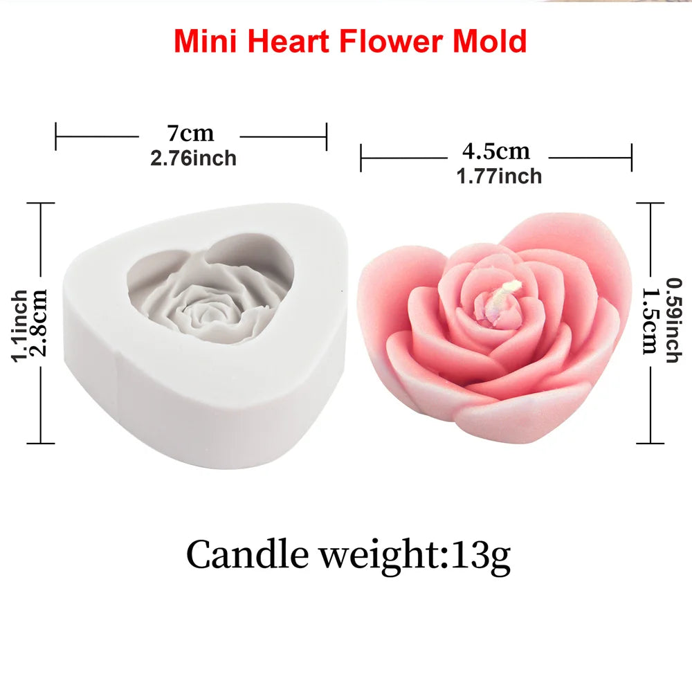 3D Peony Flower Silicone Mold for Candle, Resin & Soap Making