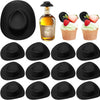 Mini Plastic Cowboy Hats for Party Favors and Cake Toppers