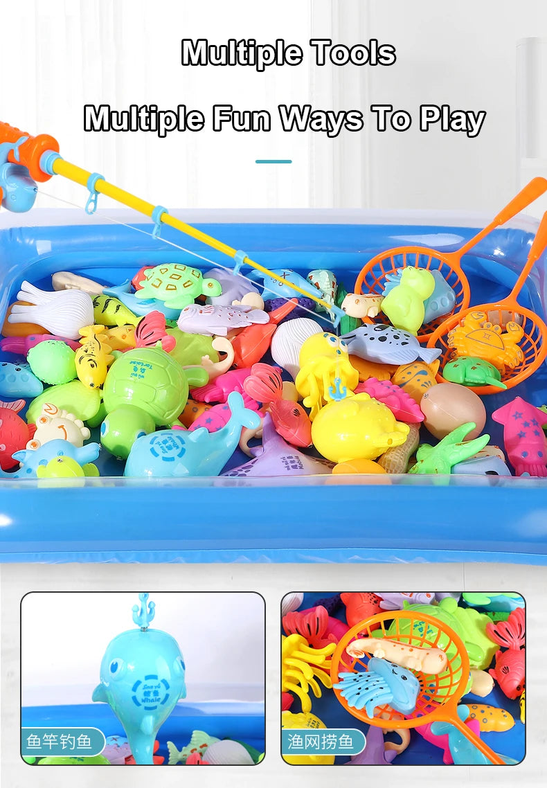Magnetic Fishing Game with Inflatable Pool
