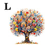 A vibrant watercolor illustration of a tree full of colorful, irregular animal-shaped leaves and flowers.