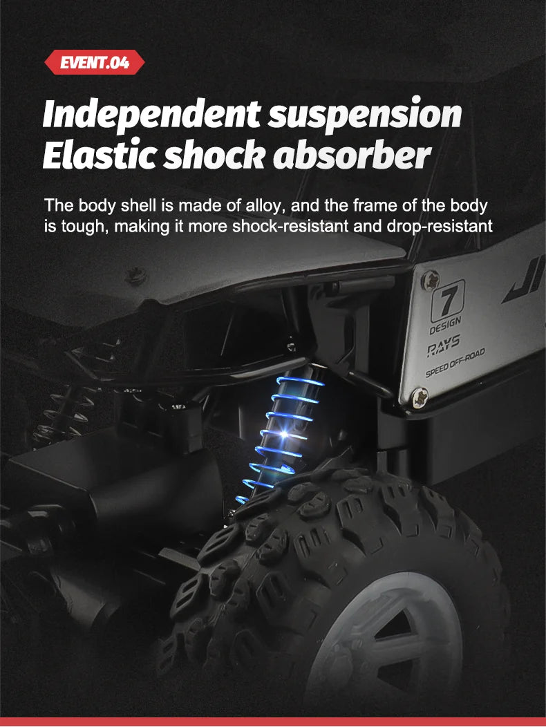 Six-Wheel Drive Off-Road RC Truck with Alloy Frame