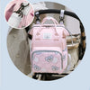 Waterproof Diaper Bag Backpack with Printed Bear Design