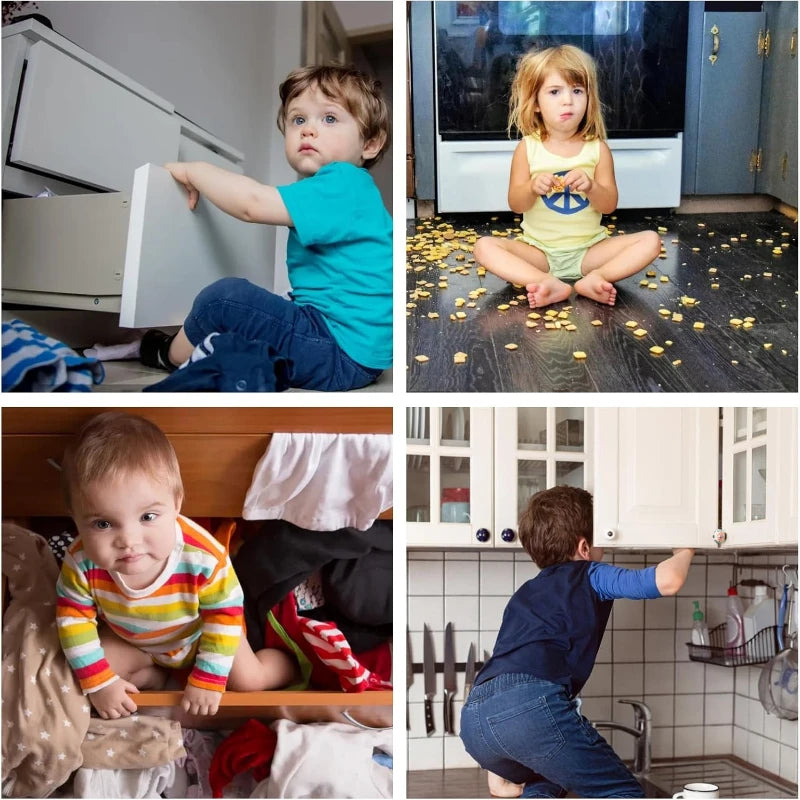 Adjustable U-Shaped Cabinet Locks for Child Safety